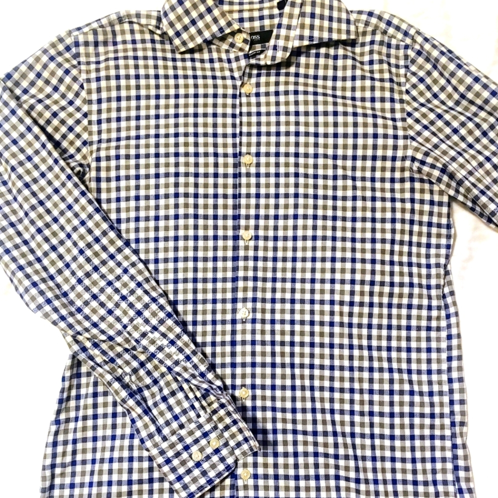 Hugo Boss Men's Sharp Fit Dress Shirt - Plaid